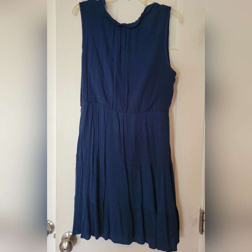 Beach Navy Blue Dress Coverup